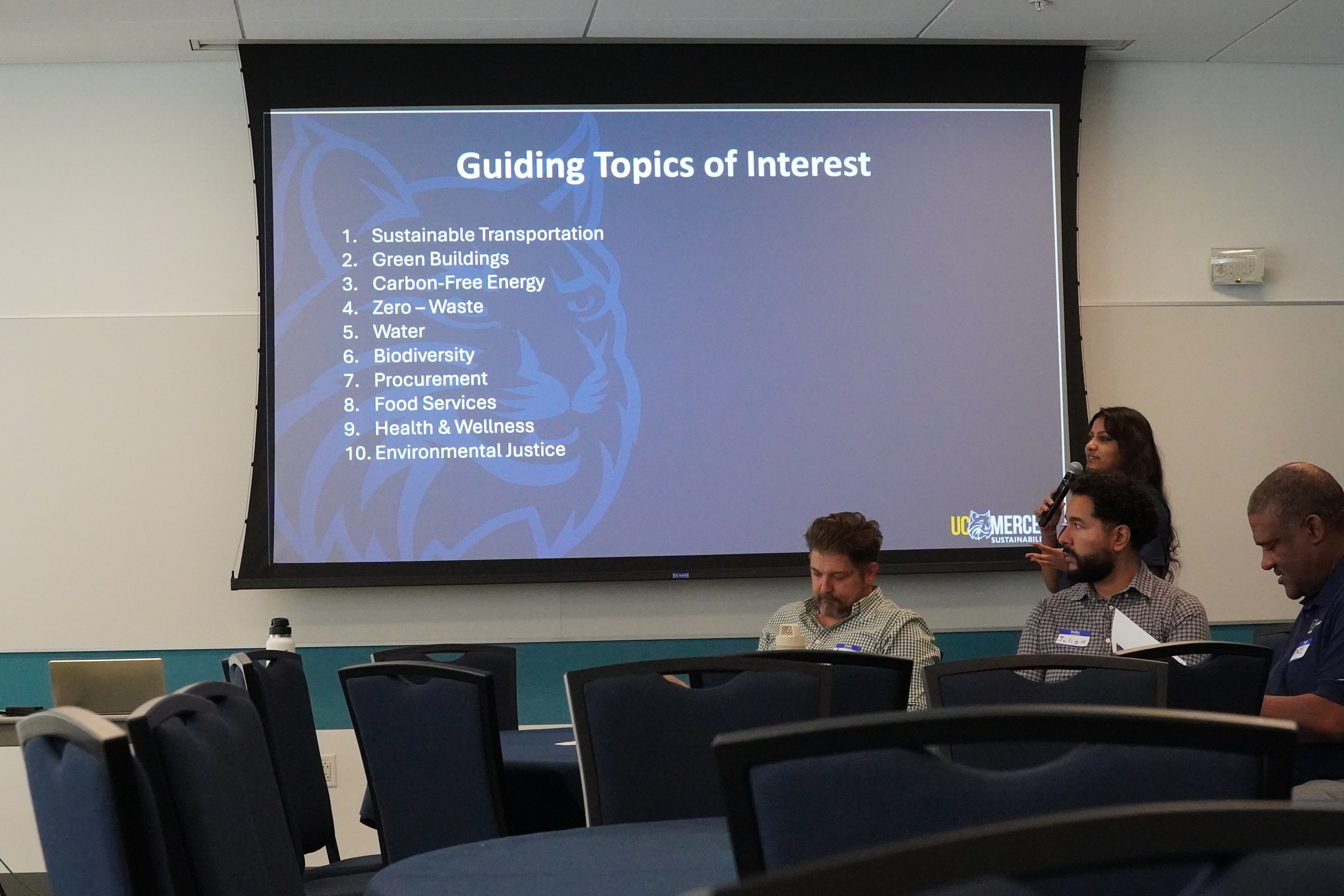 Sawani presenting guiding topics