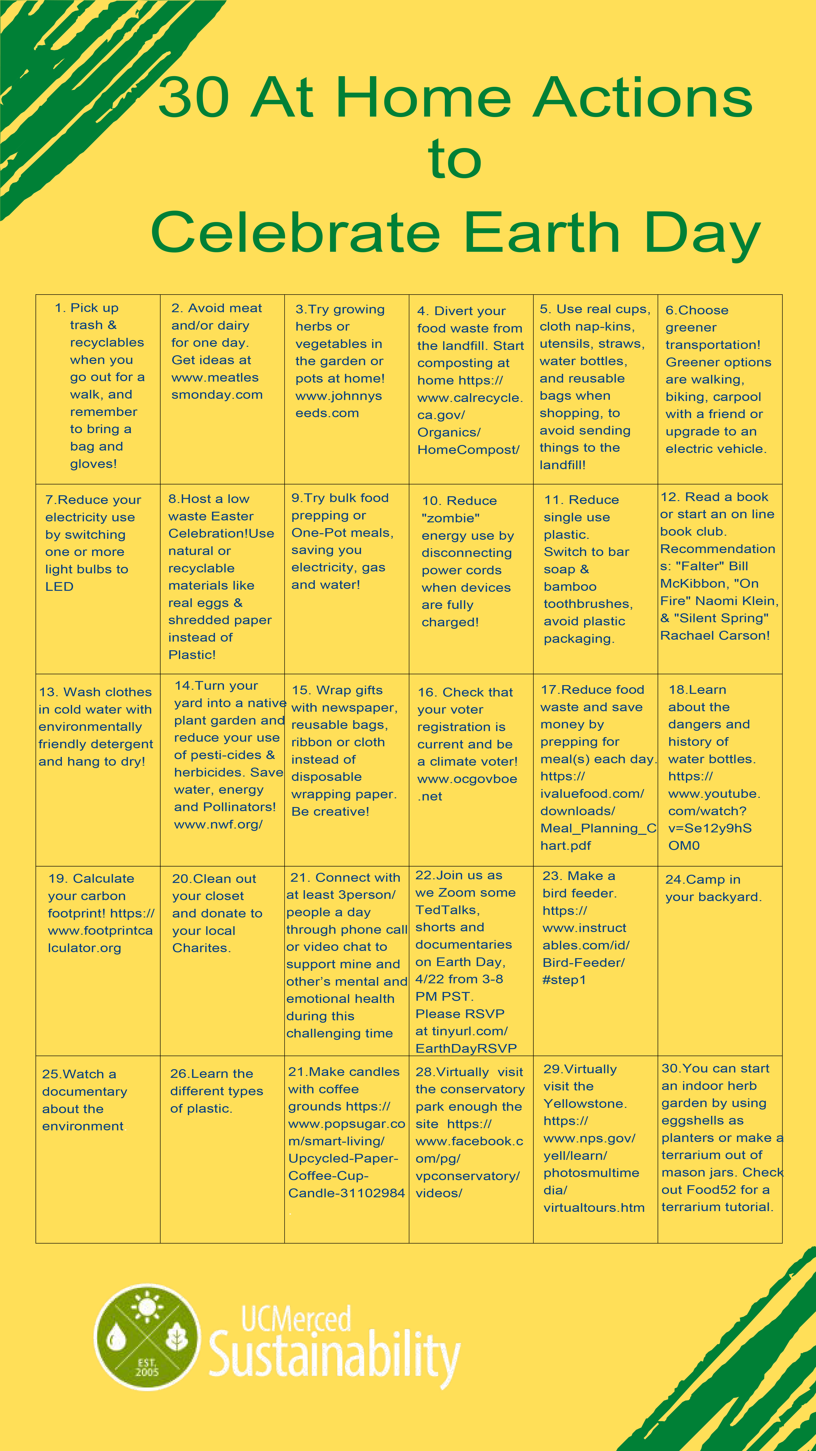 The 12 Days of Eco Friendly Habits 